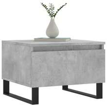 vidaXL Tables basses 2 pcs gris béton 50x46x35 cm bois d'ingénierie - Gris - Voir 1