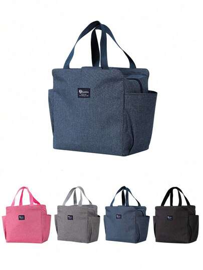 Grand sac de pique-nique, sac fourre-tout isotherme portable et étanche pour le déjeuner, sac isotherme, unisexe, sac isotherme, boîte à lunch, sac à lunch portable réutilisable bicolore à bandoulière réglable pour femmes, boîte à lunch isotherme, sac bento, sac isotherme pour le dîner, accessoire de voyage, accessoire de pique-nique, accessoire de camping, accessoire de rentrée scolaire