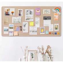 1pc 15.75*31.5 Inch Rectangular Bulletin Board, Felt Board Multi-Purpose Memo Board, Minimalist Display Board - Multicolor - View 2