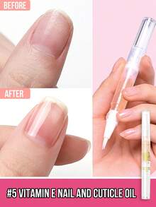 Misslyn Vitamin E Nail & Cuticle Care Oil, Strengthens Nails, Promotes Nail Growth, Suitable For Brittle, Peeling, Cracked, Thin Nails, Ideal For Y2K Makeup, Parties, Beach Trips, Holidays, Camping, Outdoor, Gifts, Rose Fashion Girls, New Year Cosmetics, Cosplay, Best Travel, Festive, Colorful Campus, School, Chinese New Year, Valentine's Day Gifts, Vegan, Cruelty-Free - Coral Orange - View 2