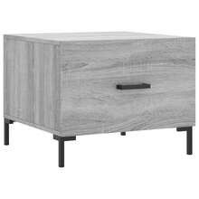 vidaXL Tables basses 2 pcs sonoma gris 50x50x40 cm bois d'ingénierie - Gris - Voir 5