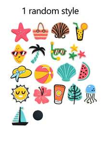 1个时尚硅胶迷你零钱包，卡通硅胶袋，带孔可DIY拆卸可爱收纳袋，镂空设计，轻便拉链零钱包，耐用，无内衬，易于擦拭清洁，珠宝收纳配件，适合存放鞋子、珠宝、手表、硬币，是返校、日常通勤和送礼的理想之选，可爱萌趣 - 彩色 - 查看 10