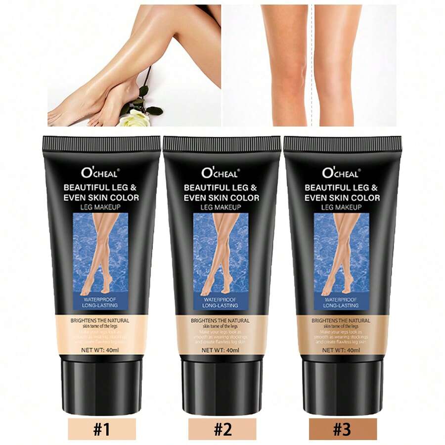 2pcs Leg Makeup - Moisturizing Body Foundation, Sunless Tanning Body Lotion, Even Skin Tone, Waterproof Coverage - Multicolor - View 1