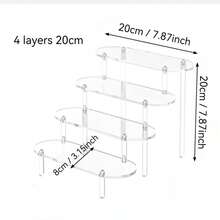 1个亚克力展示架，多层展示架，家居收纳整理架，产品展示架，适用于香水、化妆品、收藏品、玩具、派对装饰品、生日派对桌面展示架、婚礼装饰、婚礼派对用品、婚礼配件。