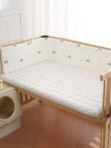 AIBOYING 1件装，尺寸可选65厘米/25.59英寸、120厘米/47.24英寸、140厘米/55.12英寸、200厘米/78.74英寸，婴儿床护栏，婴幼儿防摔床护栏，儿童床安全围栏，婴儿软垫，婴儿床保护罩，新生儿全方位婴儿床保护，通用婴儿床安全防撞垫，婴儿床护栏和护栏布套