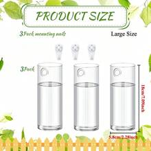 3/6Pack Wall Hanging Glass Planters Plant Terrarium Holders Wall Hanging Transparent Planter Garden Living Room Wall Decor - Clear - View 10