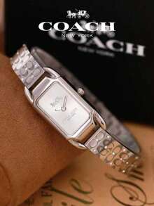 Coach Cadie Silver Stainless Steel Strap White Dial Women's Watch - 銀色 - 查看 13