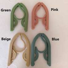 1/5/15pcs Colorful Portable Folding Travel Clothes Hanger - Space-Saving Collapsible Drying Rack For Underwear And Socks, Durable Plastic Base Design, Suitable For Dorm, Apartment, Travel Essentials, Clothes Hanger, Dorm Necessity, Compact Storage Solution, Sturdy Structure - Multicolor - View 8