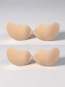 2 Pairs Strapless Sticky Push-Up Bra For Women,Adhesive Invisible Backless Nipple Covers - Multicolor - View 14