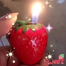 ACreative Strawberry Lighter, Refillable Lighter, Jet Lighter, Unique Gift For Men And Women (Excluding Butane Gas) - 紅色 - 查看 7