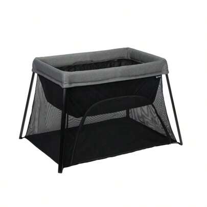 3-In-1 Portable Travel Crib With Zip-On Bassinet & 360° Mesh Visibility – Foldable Playard For Sleep & Play