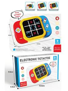 1件装儿童四合一井字棋游戏玩具，包含1V1对战、打地鼠、记忆挑战等游戏模式，适合男孩女孩的派对益智游戏，圣诞礼物 - 彩色 - 查看 17