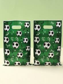 10/25/50个装足球主题礼品包装袋/糖果袋，足球主题派对礼品包装袋，足球主题生日派对礼品袋，餐桌装饰糖果袋，派对包装用品，节日聚会礼品袋/糖果袋，足球主题生日礼物，生日派对用品 - 滿版足球 - 查看 4