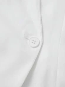 Áo vest không tay cài cúc đơn bất đối xứng dành cho nữ, kiểu dáng thanh lịch với ve áo, phù hợp cho việc đi làm hàng ngày. - Màu be - Xem 7