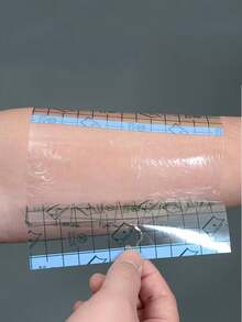 1-100pcs Waterproof Invisible Elastic Tape, Strong Adhesive, Durable Grid Pattern Blank Stickers, Anti-Pollution Adhesive, Can Reduce Thigh Friction, Protect Swimming, Shower, Tattoo Care Areas, Ideal For Outdoor Sports Protection.