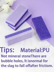 1/4/8pcs Purple Pumice Stone, Made Of PU Material, Professional Exfoliating Foot Scrubber, Suitable For Foot, Hand And Body Care - Foot Pumice Stone, Removes Calluses And Corns, Foot Care, Foot Scrub, Foot Scrubber, Valentine's Day Gift, New Year Gift - Multicolor - View 7