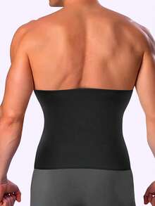 Men's Sports Slimming Waist Belt, Body Shaper, Workout Waist Trainer, Posture Corrector, 1pc - 黑色 - 查看 2