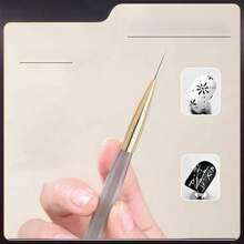 Fine Line Nail Art Pens, Ultra-Fine Nail Art Liner Pens, Nail Art Drawing Tools, Nail Art Brushes Design, Easy To Operate, Smooth Material, Nail Art DIY Tools - Yellow - View 2