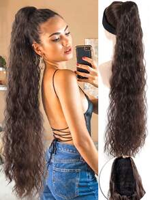Culry Ponytail Extension, 36" Long Lightweight Full Natural Synthetic Curly Drawstring Ponytail Fake Pony Tail Multi Layered Soft Clip In Hair Extensions Ponytail Synthetic Hairpiece For Women - Multicolor - View 16