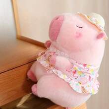 1个25厘米/9.84英寸可爱粉色水豚毛绒玩具抱枕卡通装饰玩偶，送给朋友和女朋友的完美礼物，非常适合情人节、复活节等节日。 - 彩色 - 查看 6