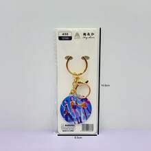 Mattel 2pcs/1pc Random, New Witcher Squad Compact Mirror, Smooching Keychain, Metal Bag Charm Keyring - Multicolor - View 3