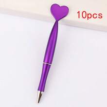 10/20支心形圆珠笔，中性笔，情人节派对礼物，学校/课堂用品交换礼物，适合家庭、办公室、学校礼物、返校季、学习用品，可爱文具颜色，适合学校使用。 - 彩色 - 查看 13