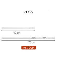 2 piezas Barras de cortina de tensión ajustables de primavera, barras de tensión de cortina de primavera extensibles para ventanas, baños, armarios, cocinas