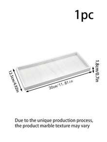 Bathroom Marble Tray Set, 2 Pieces Tray Set, Made Of Silicone, White Marble Texture, Suitable For Bathrooms, Bathtubs, Kitchen Sinks, And Other Bathroom Silicone Trays. - Multicolor - View 22