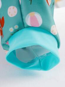 3Size Cute Vacation Style Kid's Swim Trunks For Beach Holiday Adorable Resort-Themed Kid's Swim Trunks Perfect For Summer Getaway Fun & Playful Vacation Kid's Swim Trunks For Tropical Trips - Cadet Blue - View 5