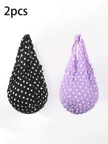 女士可扩展手提袋，可折叠可重复使用购物袋，大容量，多种颜色可选，可折叠，旅行必备，菠萝袋，褶皱气泡袋，适合旅行、露营、户外活动、海滩、暑假、返校季等场合。 - 彩色 - 查看 21