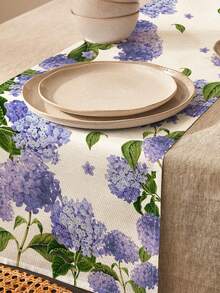 1pc Floral Pattern Table Runner/Placemat, Suitable For Holidays, Parties, Birthdays, Dinners, Kitchen & Dining Room Decor, All Season Home Textile Decoration - Multicolor - View 10