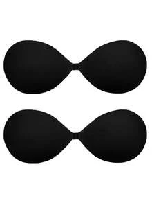 2pcs PLUS SIZE Invisible Bra, Sticky Push-Up Bra, Women's Bra Cover, Push-Up Invisible Bra Suitable For Women's Bras And Bra Accessories (Skin/Black). - Nhiều màu - Xem 19