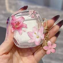 Funda protectora con diseño floral compatible con Apple, con protección anti-arañazos y anti-caídas - transparente - Ver 10