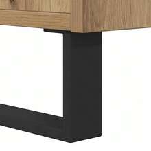 vidaXL Mesa baja de madera artesanal 90x50x36,5 cm ingeniería de madera - Marrón - Ver 8