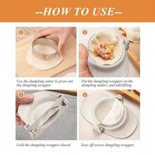 3件套糕点面团切割器套装，大号饺子/馅饼切割器，不锈钢塑料材质，符合人体工学的手柄，易于脱模，多色烘焙工具，厨房必备 - 彩色 - 查看 8