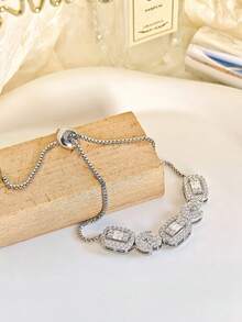 MOONSO Elegant Silver Versatile Bracelet, Vintage Refined Graceful Accessory For Banquet, Party, Gathering