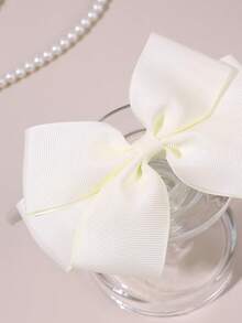Toddler Girls Bow Decor Headband - Beige - View 5