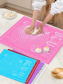 1 件加厚揉面垫，带刻度，可重复使用，防滑，多用途不粘糕点垫 - 适用于擀面、揉面和烘焙，材质优良，厨房配件 - 万圣节、圣诞节、复活节、感恩节、节日的理想厨房工具（多种颜色可选） - 多色揉麵墊 - 查看 1