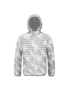2025 Chaqueta Acolchada con Capucha de Impresión Digital para Hombres Abrigos de Invierno Ligeros Cálidos Moda Exterior Ropa de Calle - Caqui - Ver 4