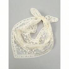 1pc Lace Floral Trim Scarf Handkerchief Pocket Square Decorative Hair Band Bandana Hair Band Head Band Ideal For Dressing Up Your Look Valentine's Day Valentines - Nhiều màu - Xem 5
