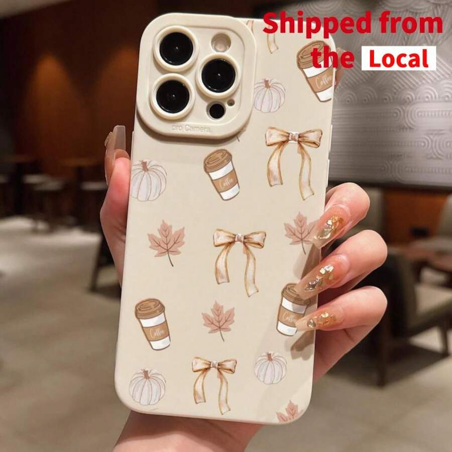 Elegant  Anti-drop Phone Case with Bow for Apple  16 15 14 13 12 11 Pro Max Plus X XS XR mini, Perfect Gift for Women, Soft Protective Cover