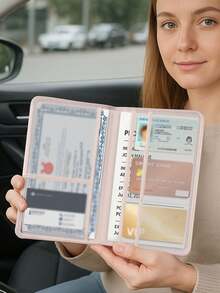 Pink Bow Design Multi-Functional File Storage Pouch, Suitable For Car And Daily Use, Can Store Driver's License, Insurance, Passport And Various Cards. This Important Document Storage Pouch Is An Ideal Gift For Car, Truck, Motorcycle And Trailer Owners, Also Suitable As A Birthday Or New Year Gift. - Multicolor - View 10