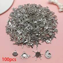 20/50/100件装KC镀金海洋主题吊坠套装（款式随机） - DIY首饰制作套装，适用于项链、手链和耳环 - 均碼 - 查看 18