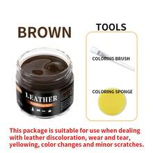 皮革染色套装包含：染色工具、鞋头磨损修复剂、皮包修复剂、沙发修复剂、白色鞋子褪色及磨损修复漆、皮革划痕及磨损修复剂、皮革颜色修复霜、皮包颜色修复染料。适用于鞋子、春夏精选、伴娘礼物、房间、卧室装饰、海滩、旅行、男士、女士、度假等场合。 - 彩色 - 查看 14