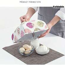 1pc Foldable Food Cover, Kitchen Dust Proof Dish Dome, Insulated Meal Warmer Cover, Oxford Cloth - Multicolor - View 3