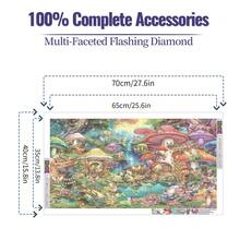 5D DIY 大型钻石画套装，成人尺寸（27.6x15.7 英寸/70x40 厘米），全圆钻钻石画套装，数字钻石画套装，家居墙面装饰礼品，情人节、节日、生日、毕业典礼钻石画