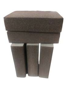 120磅厚四面海绵砂纸块，适用于木工和汽车油漆抛光，可实现精细打磨，不留划痕 - 灰色 - 查看 4