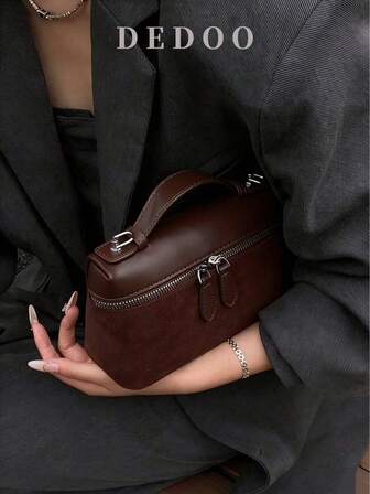 Dedoo Ny matt lapptäcke mini-handväska axelväska telefonväska, trendig pendlarväska