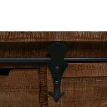 vidaXL Armoire de rangement Bois de sapin massif 64x33,5x75 cm Marron - Tabac - Voir 8
