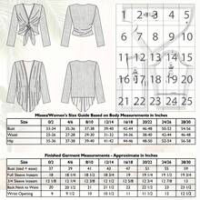 系带露脐上衣缝纫图纸 | 女士长袖V领衬衫缝纫图纸 | 牛皮纸纸样 | DIY波西米亚风夏季上衣缝纫图纸 | 沙滩罩衫缝纫图纸 | V领亚麻上衣缝纫图纸 | 长袖露脐衬衫缝纫图纸 - 彩色 - 查看 3